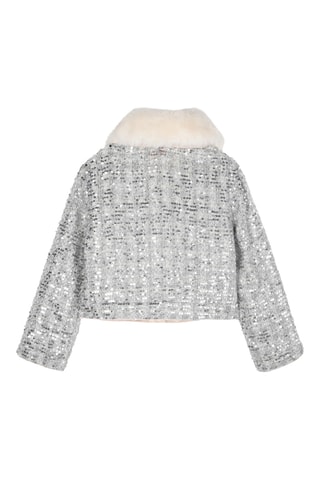 Tweed Jasje - Zilverkleurig - Billieblush