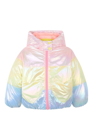 Gewatteerde Jas met Capuchon - Zalmkleurig - Billieblush