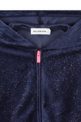 Velours Sweater met Capuchon - Indigoblauw - Billieblush