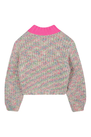 Trui - Ecru en Roze - Billieblush