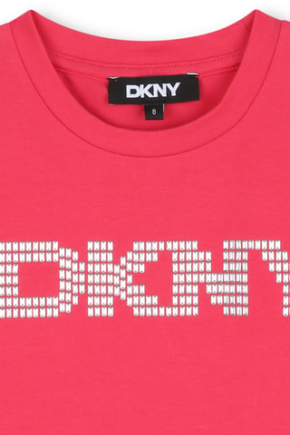 Biologisch Katoenen T-shirt - Koraalrood - DKNY