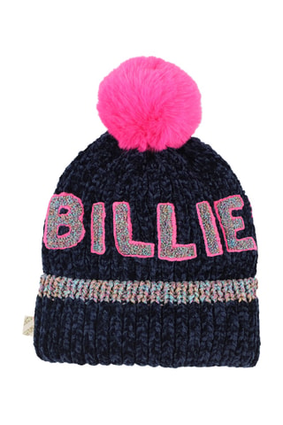 Fleece muts met pompon - Indigoblauw - Billieblush