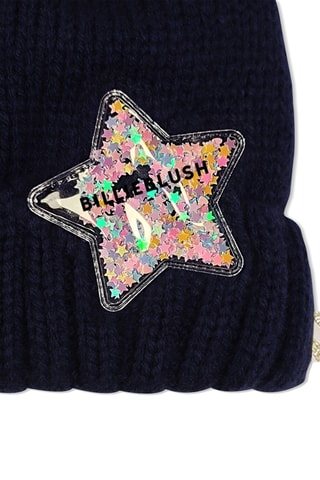 Muts met Pompon - Indigoblauw - Billieblush