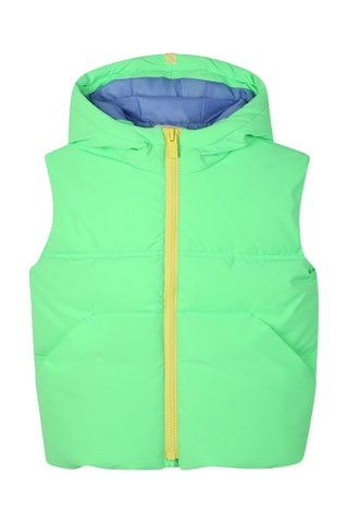 Mouwloze Gewatteerde Jas met Capuchon - Groen - Billieblush