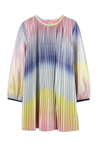 Geplooide jurk met dip and dye - Roze en Geel - Billieblush