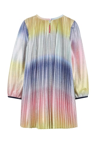 Geplooide jurk met dip and dye - Roze en Geel - Billieblush