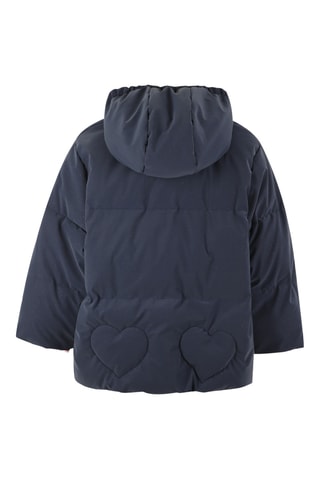Gewatteerde Jas met Capuchon - Indigoblauw - Billieblush