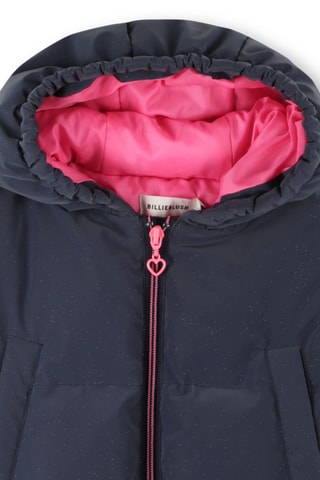 Gewatteerde Jas met Capuchon - Indigoblauw - Billieblush