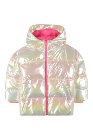 Gewatteerde Jas met Capuchon - Goudkleurig en Roze- Billieblush