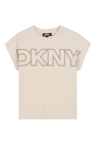 Biologisch Katoenen T-shirt - Beige - DKNY
