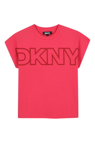 Biologisch Katoenen T-shirt - Koraalrood - DKNY
