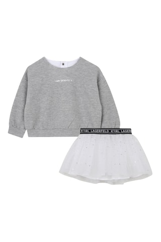 Sweater en Rok - Gemêleerd Grijs - Karl Lagerfeld