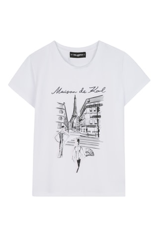 Biologisch Katoenen T-shirt - Wit - Karl Lagerfeld