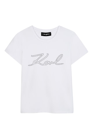 Biologisch Katoenen T-shirt - Wit - Karl Lagerfeld