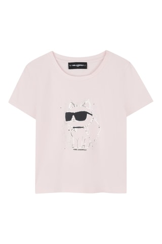 Biologisch Katoenen T-shirt - Ecru - Karl Lagerfeld