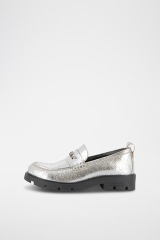 Leren Mocassins - Zilverkleurig - DKNY