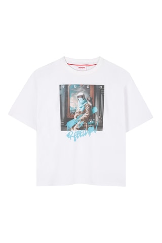 Biologisch Katoenen T-shirt - Wit - Hugo