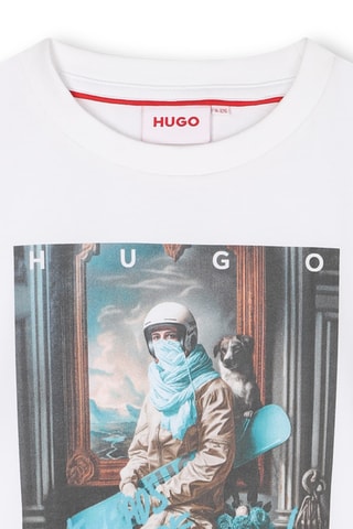Biologisch Katoenen T-shirt - Wit - Hugo