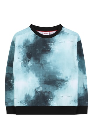 Sweater met Tie and Dye Effect - Blauw - Hugo