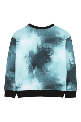 Sweater met Tie and Dye Effect - Blauw - Hugo
