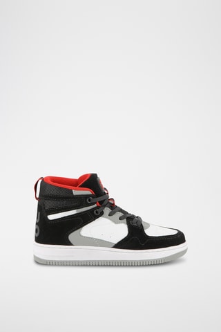 Hoge Splitnubuck Sneakers - Zwart en Wit - Hugo