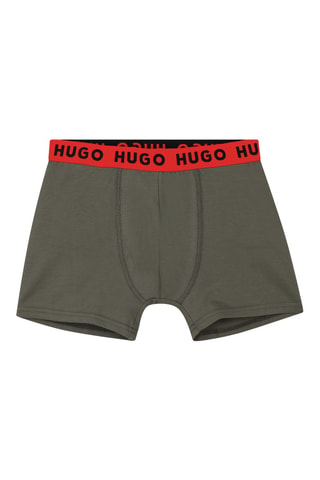 2 Boxers - Zwart en Lichtgroen - Hugo