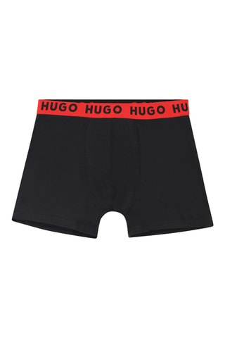 2 Boxers - Zwart en Lichtgroen - Hugo