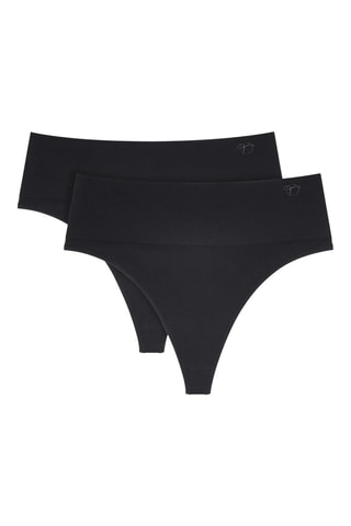 2 perizomi a vita alta Soft Sculpt - Nero