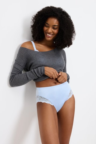 Slip a vita alta Ladyform Soft - Azzurro