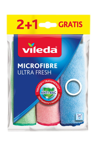 3 panni - Verde e rosa
