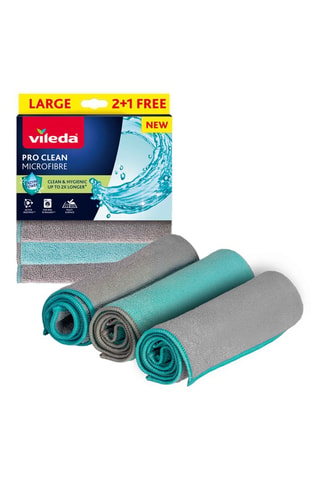 5 x 3 panni microfibra Pro Clean - Grigio
