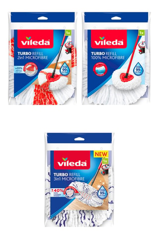 Ricarica Turbo 2 in 1, ricarica Turbo 3 in 1 e ricarica Easywring & Clean