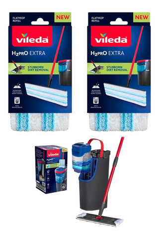 Kit scopa piatta H2Pro - 1200 ml e microfibra H2PRO Extra