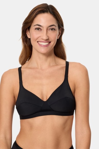 Soutien-gorge Cœur Croisé Microfibre - Noir