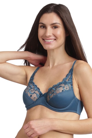 Soutien-gorge Essential Elégance Broderie - Bleu