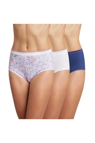 3 culottes Midi Cotton Stretch - Bleu, blanc et fleuri