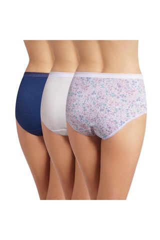 3 culottes Midi Cotton Stretch - Bleu, blanc et fleuri