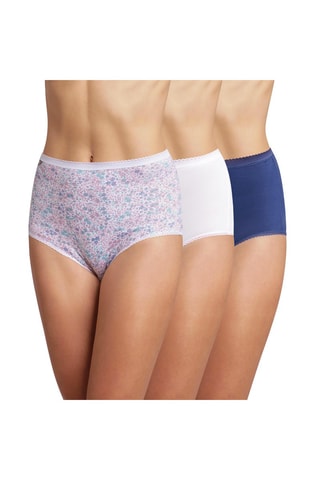 3 culottes Maxi Cotton Stretch - Bleu, blanc et fleuri