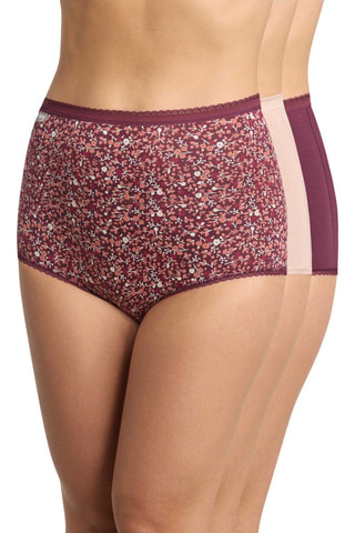 3 culottes taille haute Cotton - Bordeaux