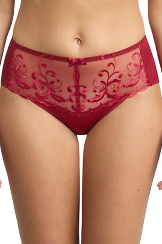 Culotte taille haute Essentiel Elegance Embroidery - Rouge