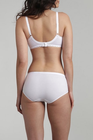 Soutien-gorge en coton biologique Cœur Croisé Féminin- 
Blanc
