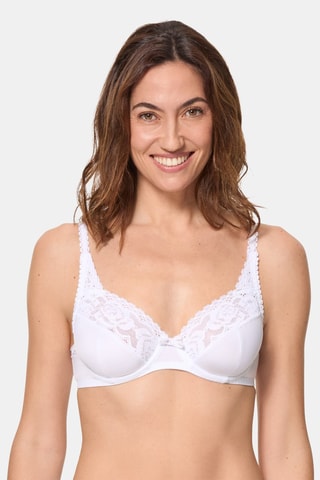 Soutien-gorge ampliforme Flower Elégance Micro - Blanc