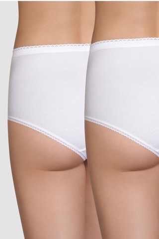 2 culottes Coton Féminine - Blanc