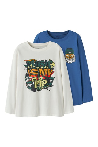 2 t-shirts - Bleu et blanc - Name It