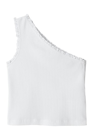 Top asymétrique en coton biologique  -  Blanc - Name It