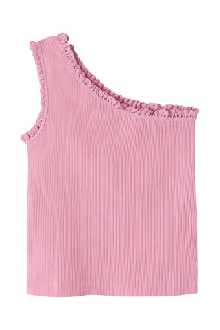 Top asymétrique en coton biologique  -  Rose - Name It