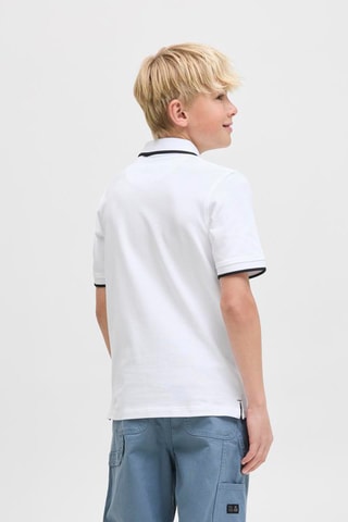 Polo regular en coton biologique  -  Blanc - Jack&Jones