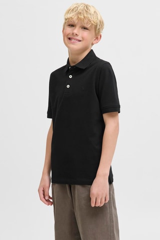 Polo regular en coton biologique  -  Noir - Jack&Jones