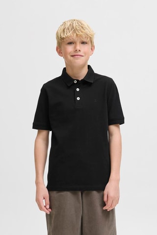 Polo regular en coton biologique  -  Noir - Jack&Jones