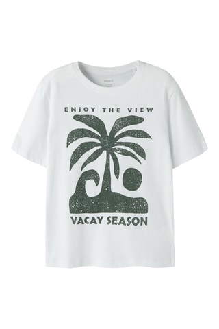 T-shirt regular en coton biologique  -  Blanc - Name It